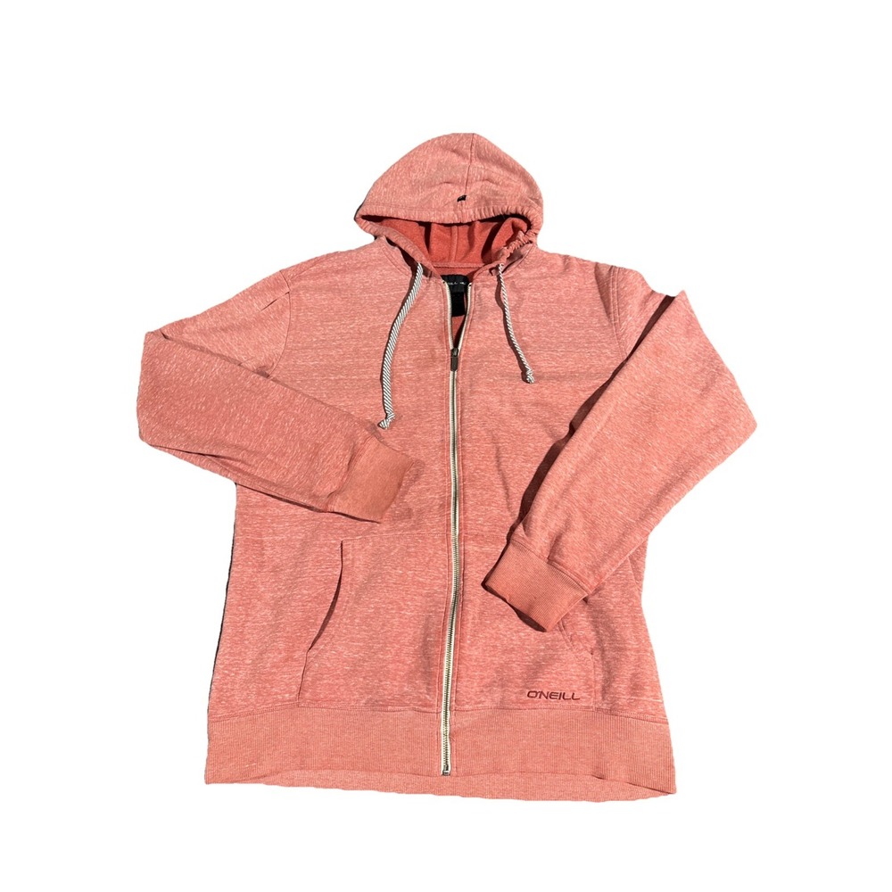 O'Neill Mens XL Long Sleeve Full-Zippered Hoodie Sweatshirt Pink‎